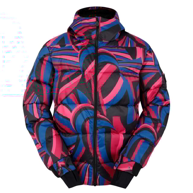 Dare 2B Womens/Ladies Showcase Patterned Baffled Ski Jacket (Hot Pink)