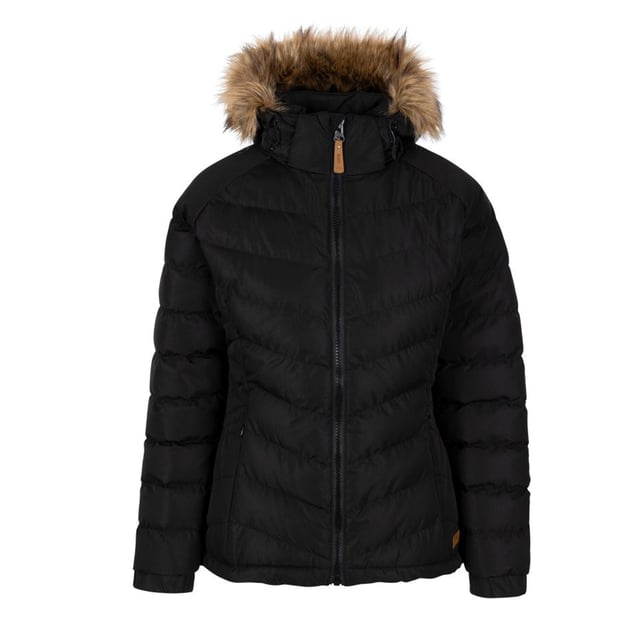 Trespass Womens/Ladies Nadina Wasserdicht Gepolsterte Jacke (Schwarz/Schwarz)