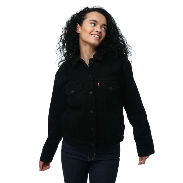 Ladies Jackets Levis All Over Sherpa Trucker Jacket Levi's