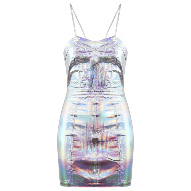 Armani Exchange Metallic Womens Silber Kleid