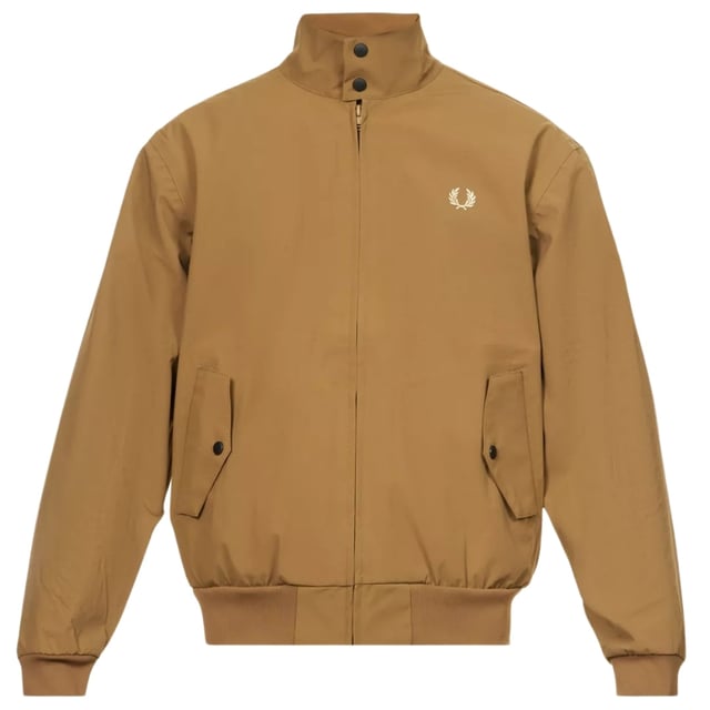 Fred Perry Bonded Zip Through Brown Jacket