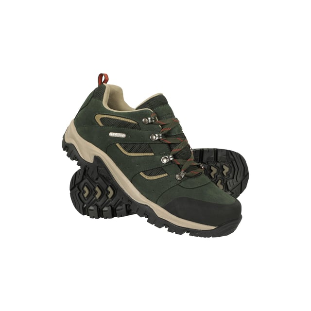 Mountain Warehouse Herren Voyage Wildleder wasserdichte Wanderschuhe (Khaki)