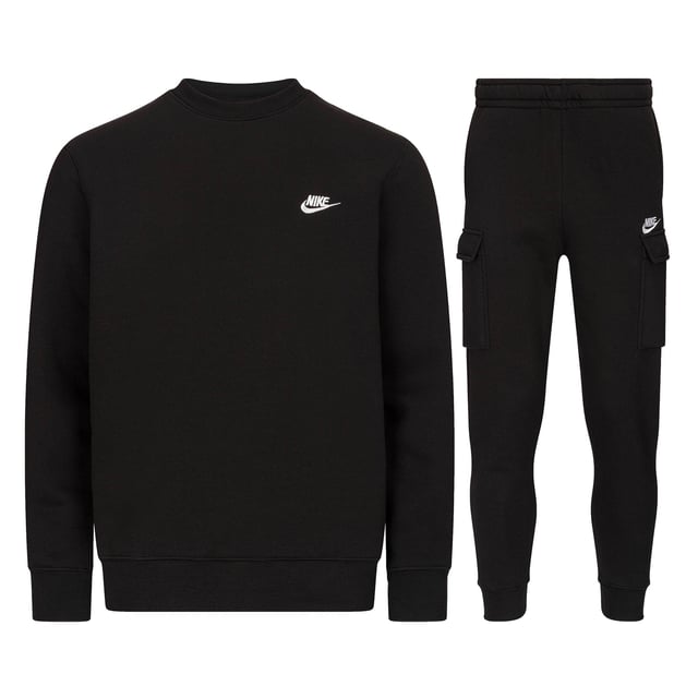 Nike Sportswear Men's Club Fleece Cargo Tracksuit Black