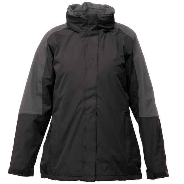 Regatta Womens/Ladies Defender III 3-In-1 Jacket (Wasserdicht & Winddicht) (Schwarz/Grau)