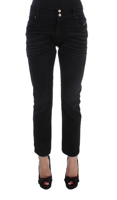 Costume National Femme Coton noir slouchy Slims Fit Jeans