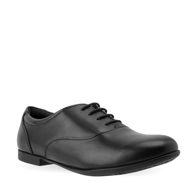 Start-Rite Talent Black Leather Lace Up School Shoes