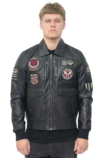 Herren-Air-Force-Bomberjacke aus Leder – Dublin