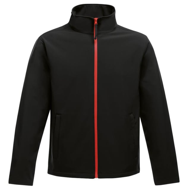 Regatta Standout Mens Ablaze Printable Soft Shell Jacket (Schwarz/Klassisch Rot)