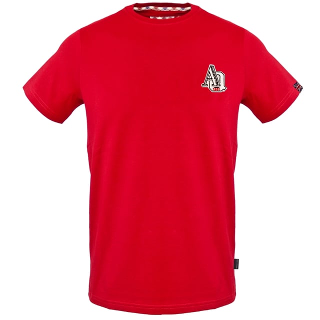 Aquascutum ï¿½ 1851 AQï¿½ Logo Rotes T-Shirt
