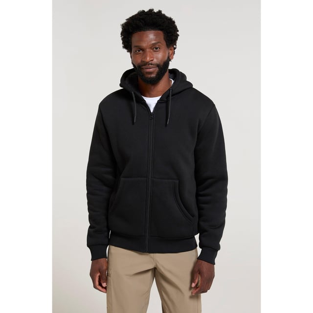 Borg Fleece Hoodie Mens Lined Zip Up Hoodie Mountain Warehouse