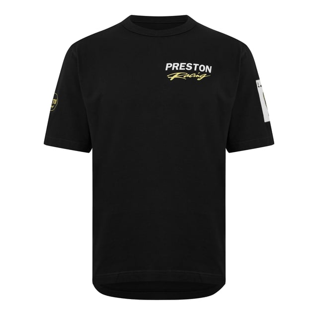【関税込み】Heron Preston ブラック ロゴ刺繍 Tシャツ Men's Heron Preston Preston Racing T-Shirt in Black