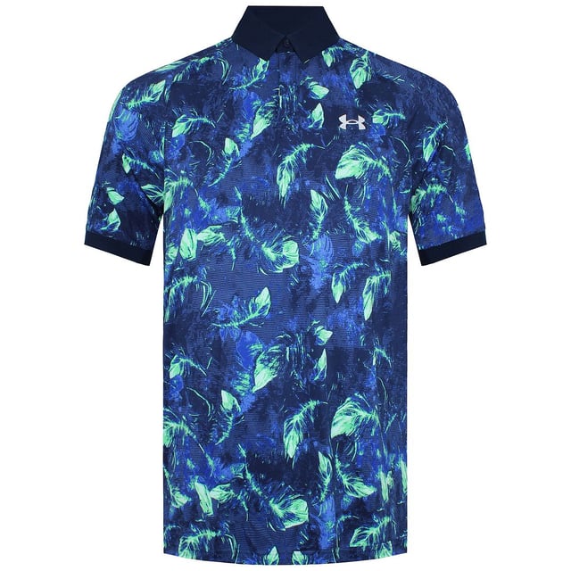 Under Armour Is-Chill Bof Mens Navy/Green Polo-Hemd