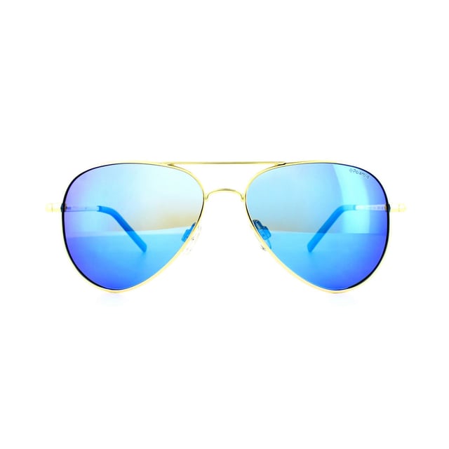 Polaroid Aviator Unisex Gold Grau Blau Spiegel Polarisierte Sonnenbrille