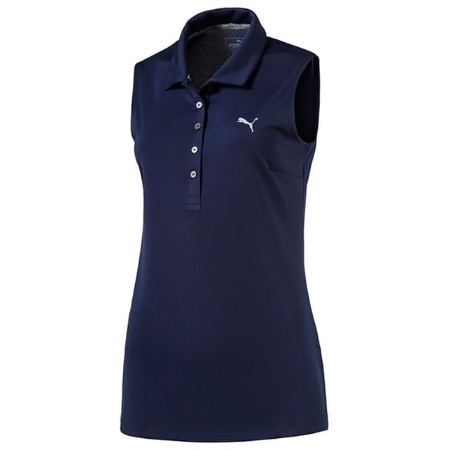 Puma Drycell Pounce Pounce Polo Shirt Navy Womens Top 574773 03