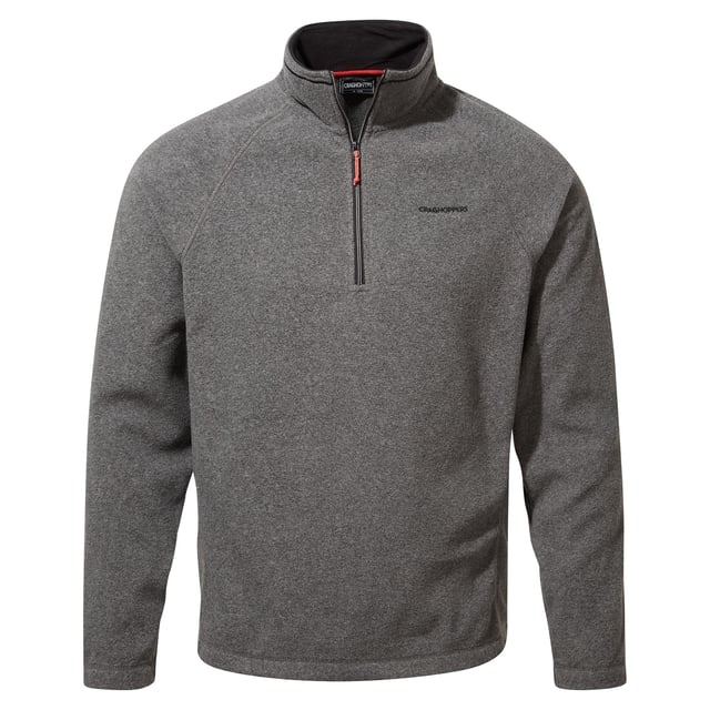 Craghoppers Mens Corey VI Half Zip Fleece Top (Black Pepper Marl)