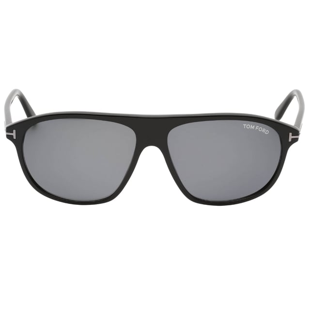 Tom Ford Prescott glanzende schwarze Sonnenbrille