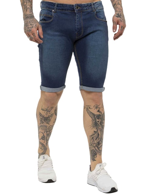 Kruze By Enzo | Herren Skinny Fit Denim Shorts