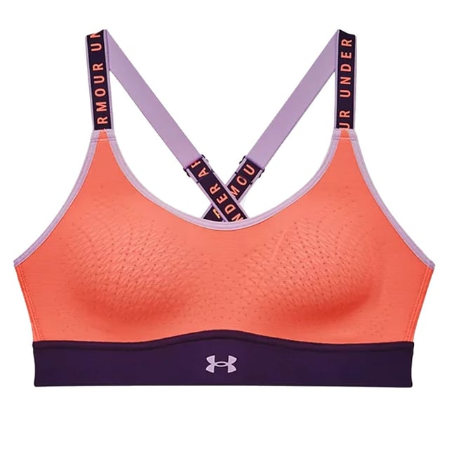 Sujetador deportivo Under Armour Infinity Mid Orange Blocked para