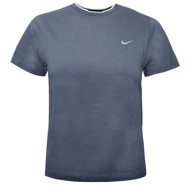 Nike Boys Plain T-Shirt Sports Training Top Casual Grey 490431 025