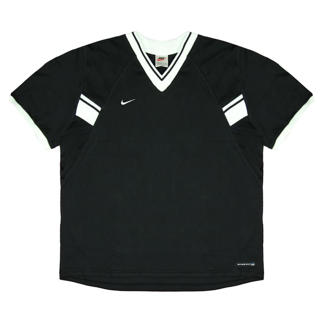 Nike Dri-Fit Training T-Shirt Short Sleeve V-Neck Black Women Gym