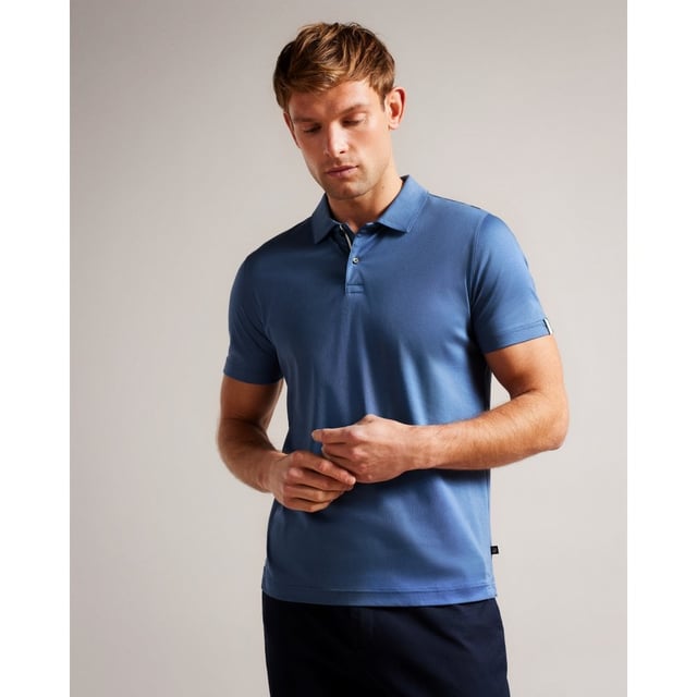 Men's Ted Baker Zeiter Slim Soft Touch Polo in Navy