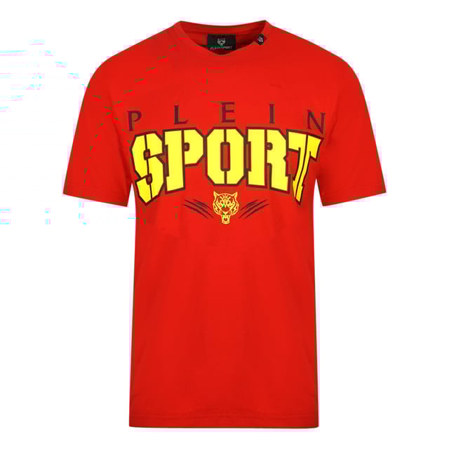 Plein Sport Bold Sport-logo rood T-shirt