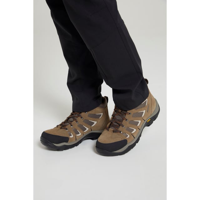 Mountain Warehouse Mens Field Extreme Suede Wide Walking Boots (Brown)