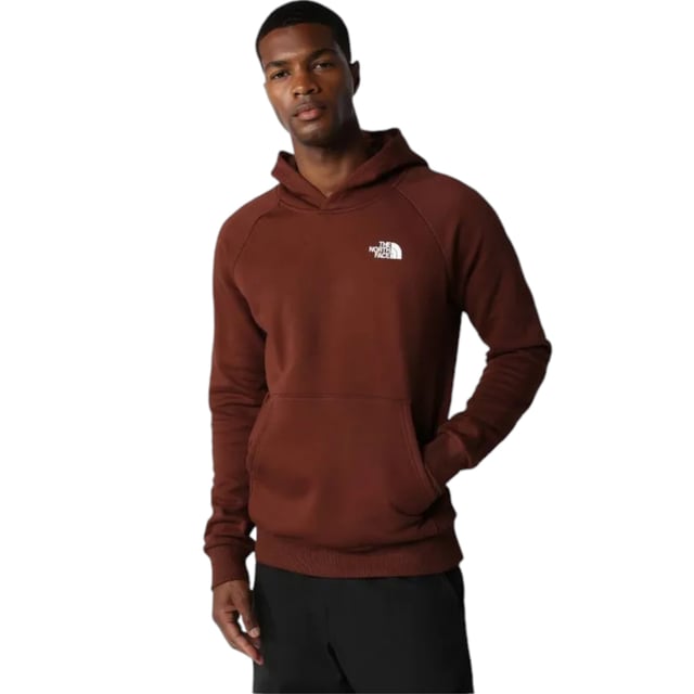 The North Face Mens Raglan Red Box Pullover Hoodie Brown The North Face Mens Raglan Red Box Pullover Hoodie Brown