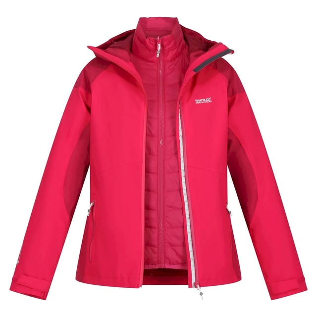 Regatta Womens/Ladies Wentwood VII 2 In 1 Waterproof Jacket (Pink Potion/Berry Pink)