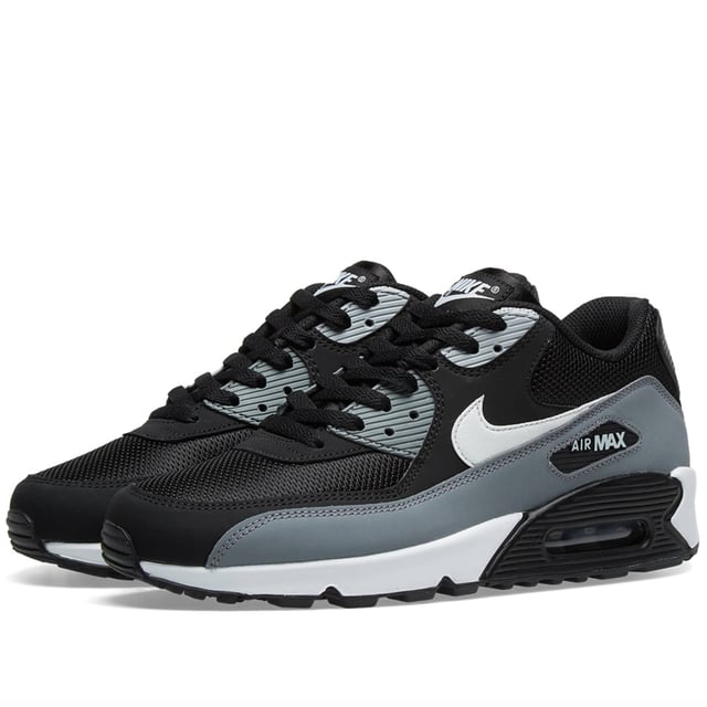 Nike Air Max 90 Essential Trainers Black Grey
