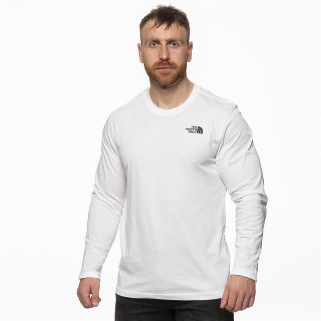 The North Face Mens Long Sleeve Easy Tee in White