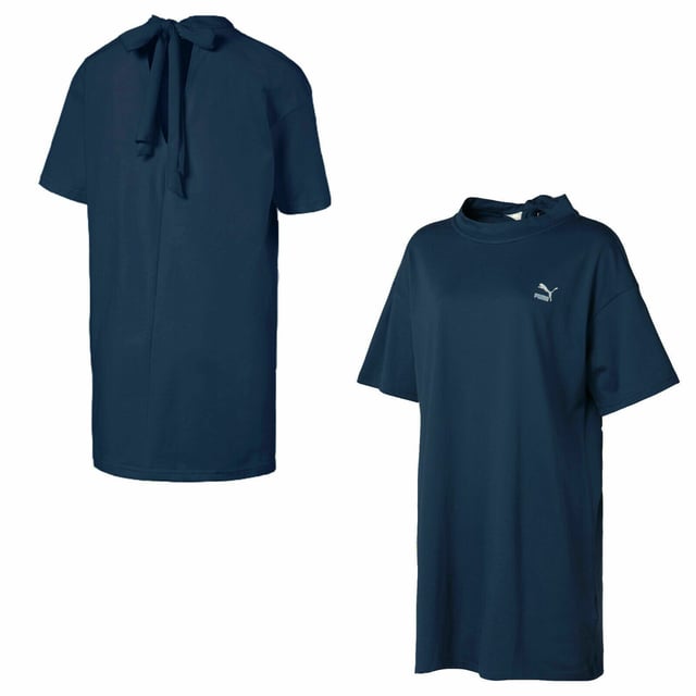 Puma Bogen Eurongated Womens Oversize Fit Blue Short Sleeves Tee Top 850236 50