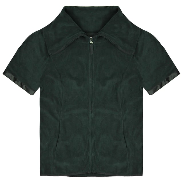 Nike Zip Up Trichter Neck Kurzarm Tennis Top schwarze Damen Pullover 268812 010