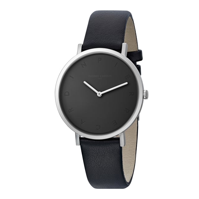 Pierre Cardin Belleville Simplicity CBV.1020 Orologio Uomo – Cassa Acciaio Nero 39mm, Bracciale Metal