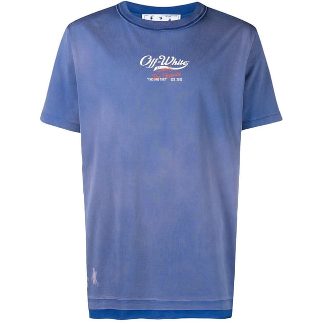 Off-White Wave Off Raw Slim Fit Lila T-Shirt