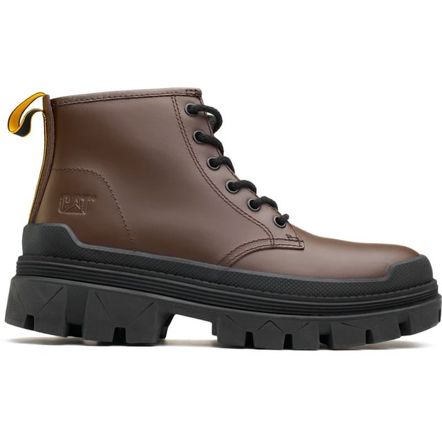 Chaussures Caterpillar Hardwear Mid - Boots Mixte Lifestyle En Cuir - Semelle Caoutchouc - Tige Cheville