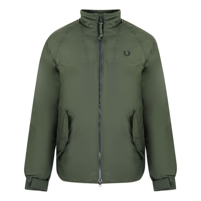 Puffer Jacket Fred Perry Green Coat Fred Perry Instulated Hunter
