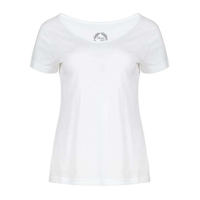 Elegantes Scoop-Ausschnitt Tencel-Baumwoll-Top