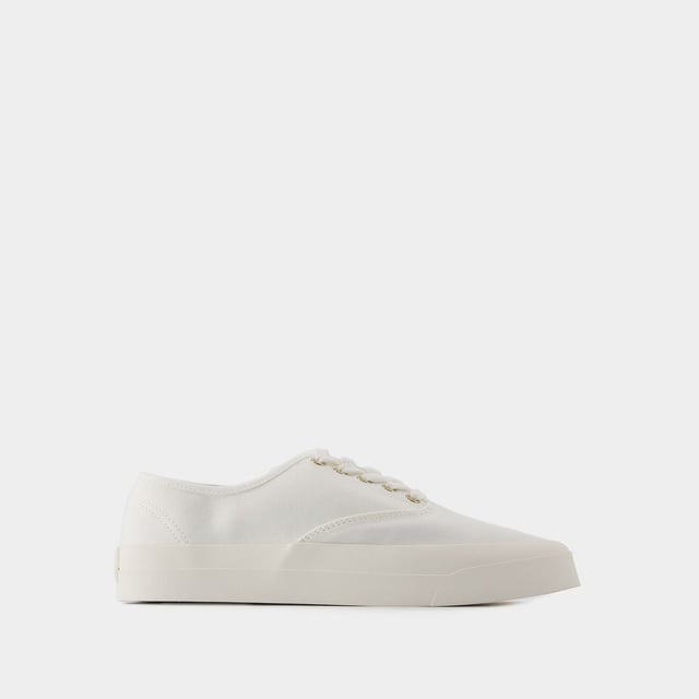 Lace Up Sneakers - Maison Kitsune - Baumwolle - Weiß