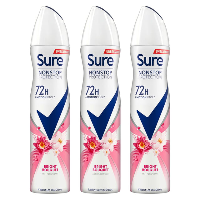 Sure Bright Bouquet Anti-Transpirant Deodorant Aerosol – 250 Ml, Mit MotionSense-Technologie