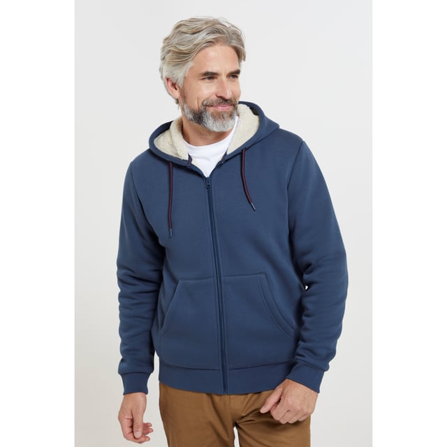 HOT Mountain Warehouse Mens Borg Fleece Hoodie Mountain