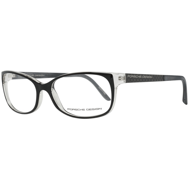 Porsche Design Rechteckig Schwarz auf Kristall Damen Brillenfassungen