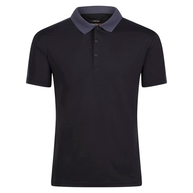 Regatta Coolweave-PiquÃ -Poloshirt (Schwarz/Grau)