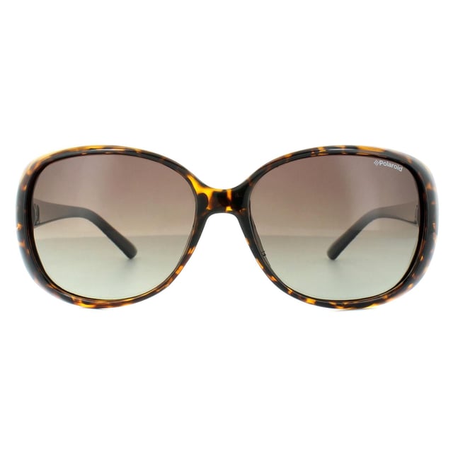 Polaroid Butterfly Womens Havanna Schwarz Braun Gradient Polarisierte Sonnenbrille