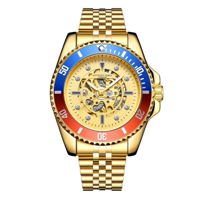 Handgemonteerde Anthony James Limited Edition Mystique Automatisch Zwart