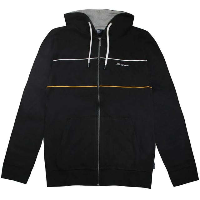 Track Coat Ben Sherman Ben Sherman Logo Mens Black Track Jacket
