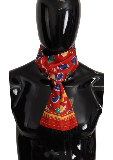 Dolce & Gabbana Multicolor DG Umbrellas Print Shawl Fringe Men's Scarf
