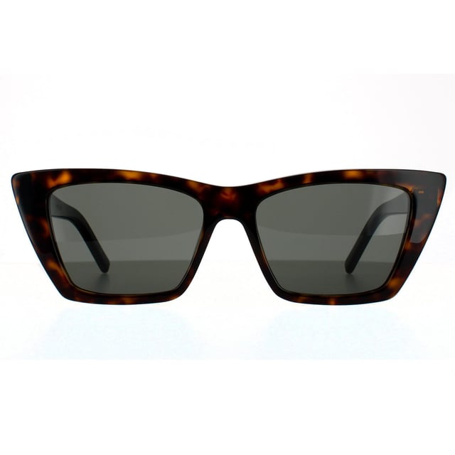 Saint Laurent Cat Eye Damen dunkle Havanna grau Sonnenbrille