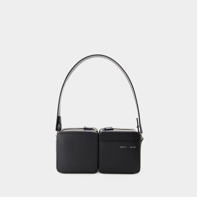 Hobo Stacked Bag - Kara - Leder - Schwarz