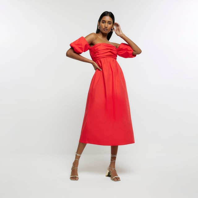 chinese dress ladies Oxblood Multi Floral Midi Dress